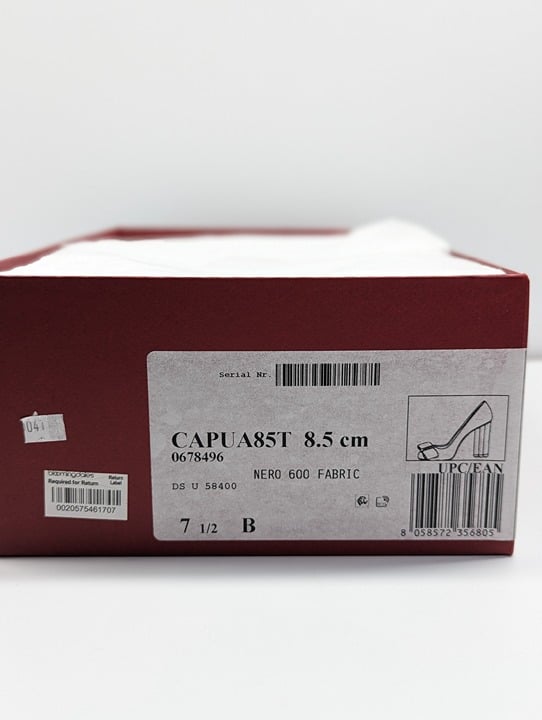 Salvatore Ferragamo Capua 85 Women's Flower Heel Satin Pump Size 7.5 (MSRP $850)