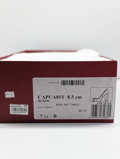 Salvatore Ferragamo Capua 85 Women's Flower Heel Satin Pump Size 7.5 (MSRP $850)