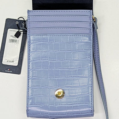 Tommy Hilfiger Julia Phone Crossbody Crocodile Blue Stone (MSRP $78)