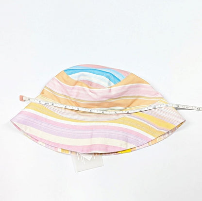 Kerri Rosenthal Women's Mirage Bucket Hat Cotton Pink Multi O/S (MSRP $128)