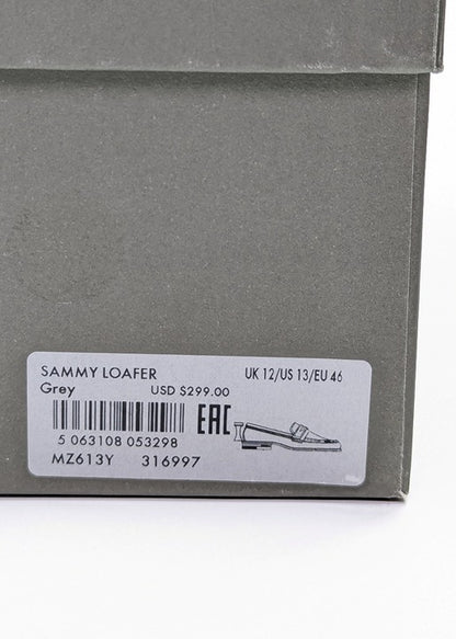 Allsaints Men's Sammy Slip-on Suede Penny Loafer in Grey Size 13 (MSRP $299)