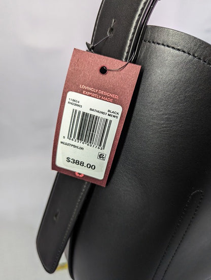 Radley London Bathurst Mews Black Medium Ziptop Shoulder Bag (MSRP $388)