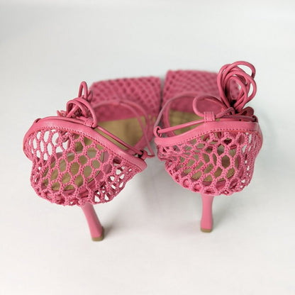 Bottega Veneta Women's Azalea Stretch Mesh Ankle Tie Sandals Size 41 MSRP $1,100