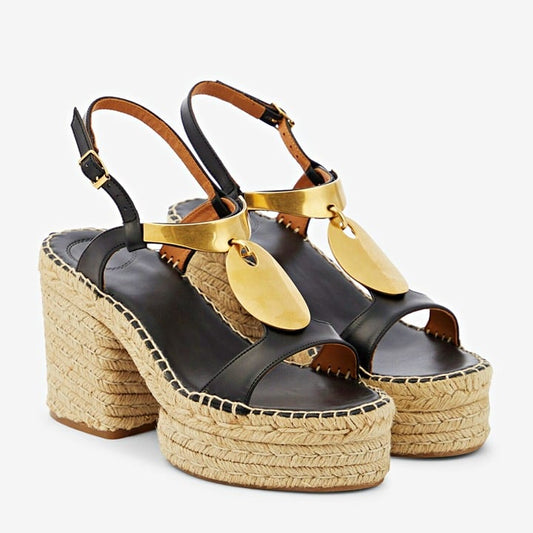 Chloé Women's Pema Strappy Espadrille Platform Sandals Size 37 EU (MSRP $925)