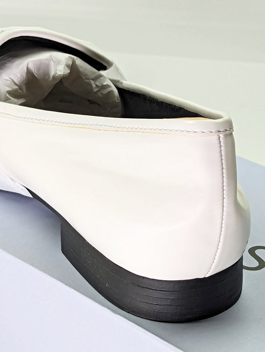Aerosoles Women's Prince White Studded Loafers Size 10 (MSRP $125)