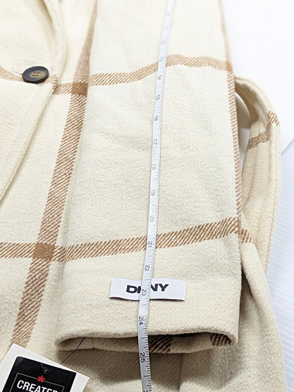 DKNY Women's Petite Belted Notch Collar Coat Size M 8-10 (MSRP $350)