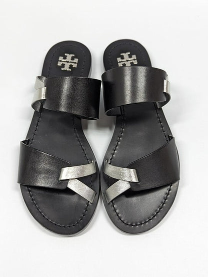 Tory Burch Women's RaVello Two-Band Sandal Perfect Black Size 6.5 MSRP $248