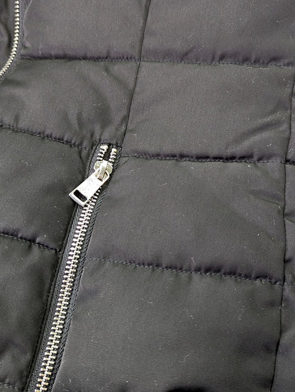 NWOT GUESS Women's Black Faux-Fur-Lined Hooded Puffer Coat Size S (MSRP $320)