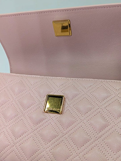Tory Burch Fleming Soft Grain Leather Convertible Shoulder Bag Blush (MSRP $528)