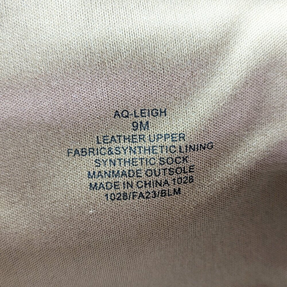 AQUA Women's Leigh Square Toe High Heel Boots Brown Goring Size 9 (MSRP $228)