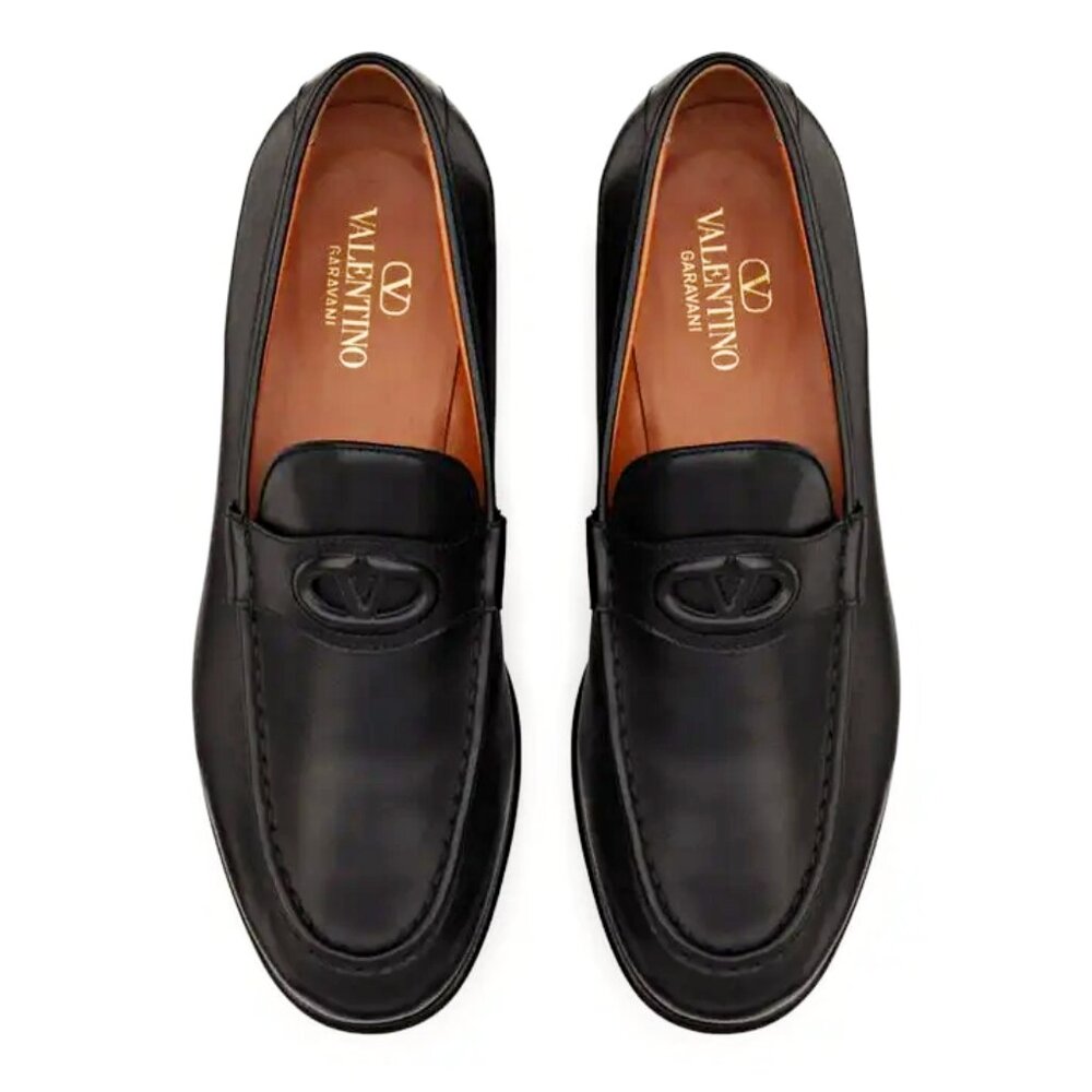 Valentino Garavani Men's Vlogo Signature Penny Loafer Black Size 45 (MSRP $980)