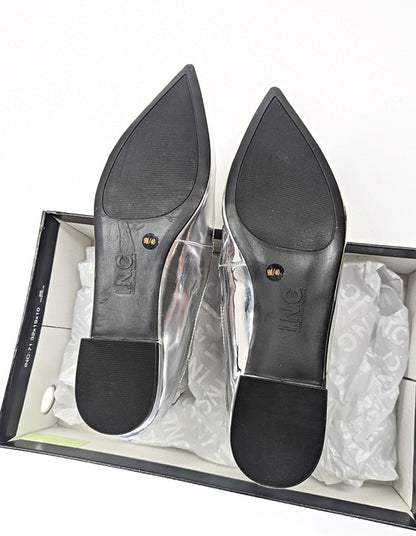 I.N.C. International Concepts Valan Silver Triple Straps Flats Size 9 MSRP $80