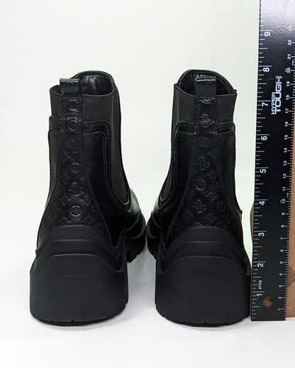 Guess Women's Yesses Signature Black Chelsea Booties Size 7.5 (MSRP $80)