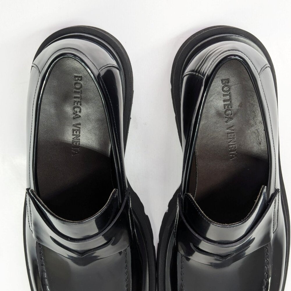 Bottega Veneta Men's Leather Slip On Lug Penny Loafers Size 42.5 (MSRP $1,300)