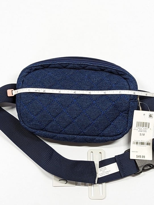 Jenni Women's Quilted Adjustable Fanny Pack Navy Size S/M (MSRP $50)