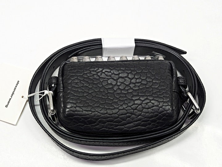 Alexander Wang Ricco Mini Black Leather Convertible Crossbody Bag