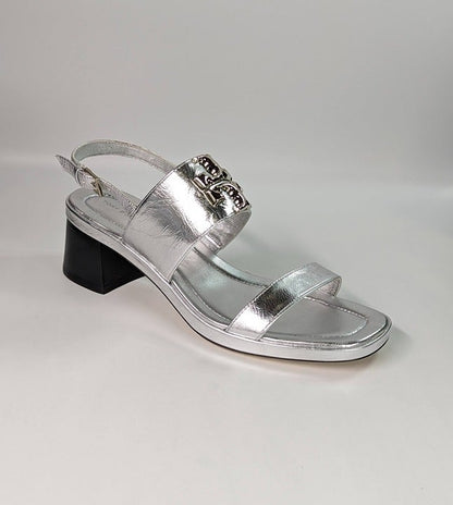 Tory Burch Women's Eleanor Metallic Strappy Slingback Sandals Size 9 (MSRP $348)