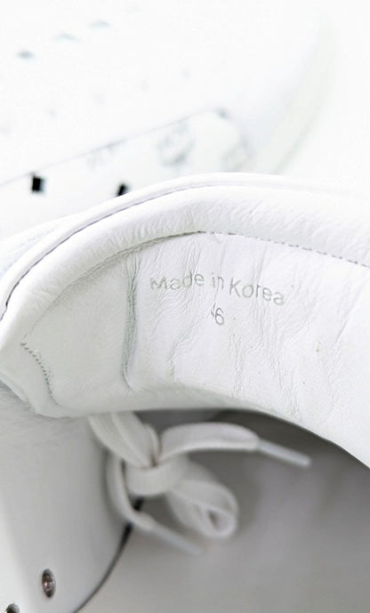 MCM Men's Terrain Derby Visetos Logo White Leather Sneaker Size 46 (MSRP $450)