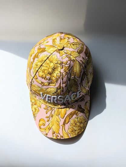 Versace Men's Logo Barocco Baseball Cotton Cap Size 58 (MSRP $525)