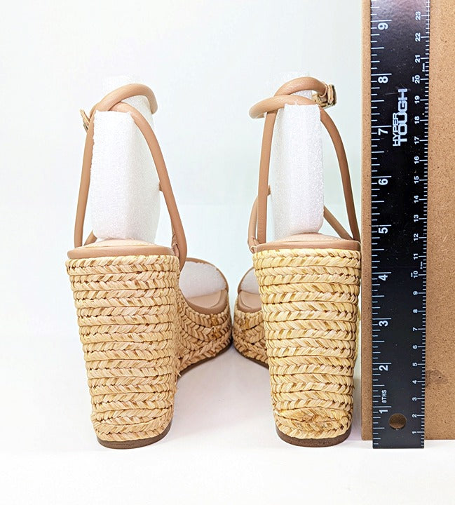 Steve Madden Women's Unify Platform Wedge Sandals Natural Size 10 (MSRP $109)