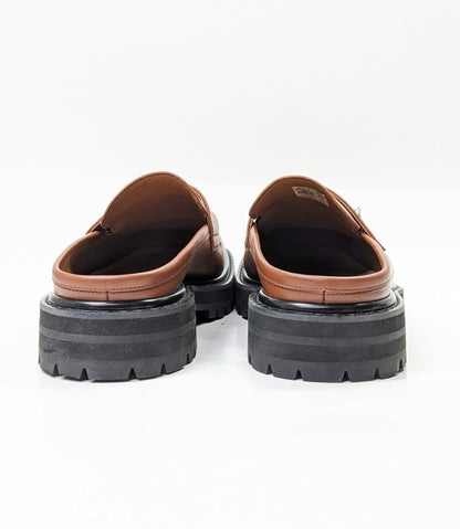 Marni Men’s Brown Leather Piercing 2.0 Chunky Sabot Loafers Size 44 (MSRP $935)