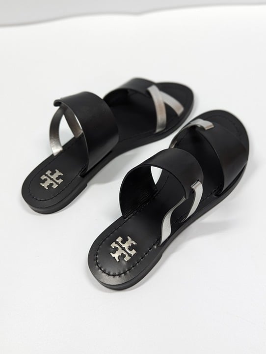 Tory Burch Women's RaVello Two-Band Sandal Perfect Black Size 6 (MSRP $248)