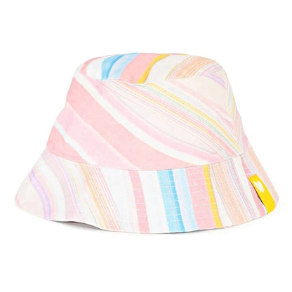 Kerri Rosenthal Women's Mirage Bucket Hat Cotton Pink Multi O/S (MSRP $128)