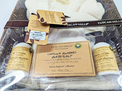 Tuscan Hills Vanilla Almond Bath and Robe Gift Set (MSRP $75)