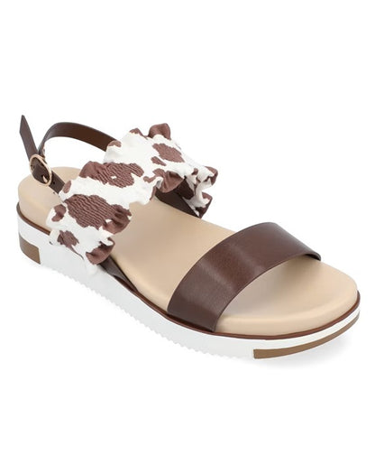 Journee Women's Riya Formed Footbed Sling Back Sandals Size 7.5 (MSRP $75)