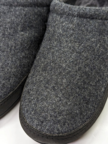 Vince Men's Howell Charcoal Gray Shearling-Lined Slippers Size 9 (MSRP $150)
