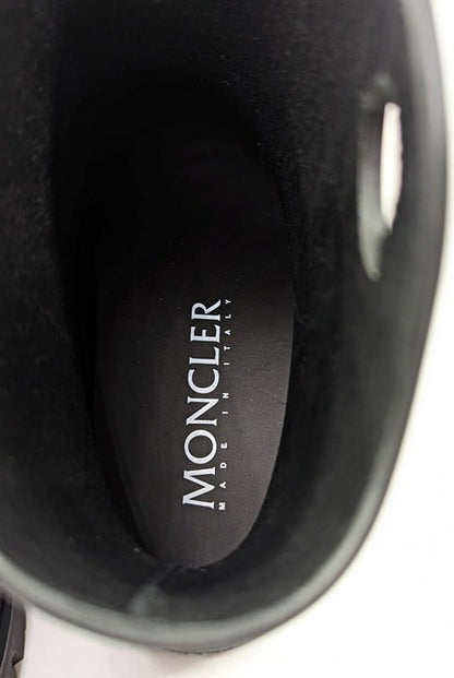 Moncler Women's Misty Black Round Toe Embossed Logo Rain Boots Size 41 MSRP $555