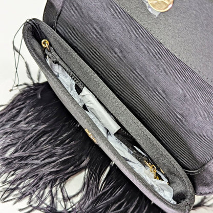 Loeffler Randall Women’s Charlee Feather Flap Clutch Shoulder Bag (MSRP $295)