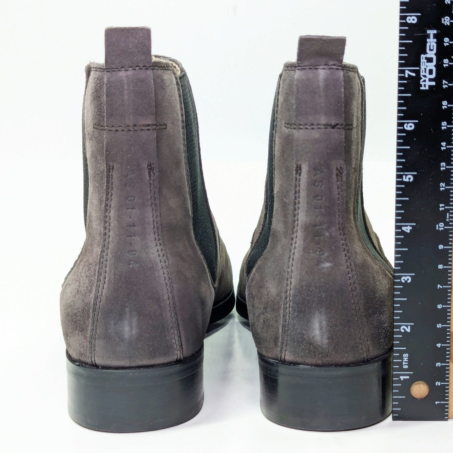 Allsaints Men's Gus Pull On Chelsea Boots Grey Suede Size 13 (MSRP $349)