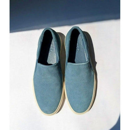 Vince Fletcher Men's Slip On Sneakers Highwater Blue Suede Size 8 MSRP $200