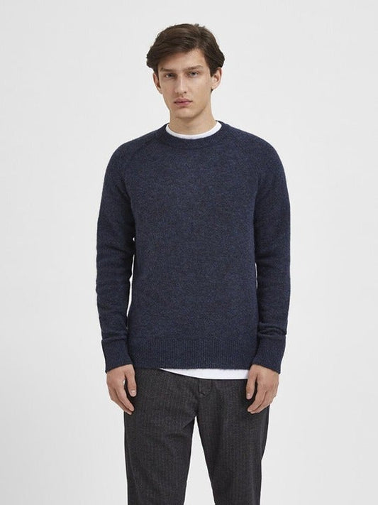 Selected Homme Men's Alpaca Blend Jumper Sweater Sky Captain Size S (MSRP $140)