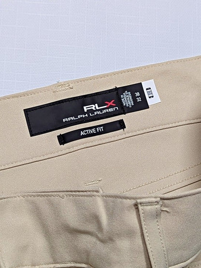 RLX Ralph Lauren Men's Active Fit Performance Twill Pants Basic Sand Size 38x32