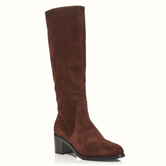 Rag & Bone Women's Hazel Tall Boots Espresso Suede Leather Size 7 (MSRP $650)