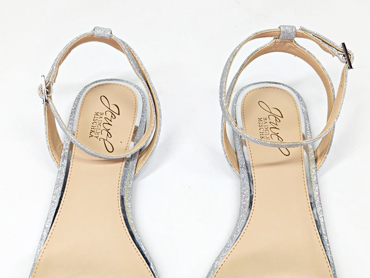 Jewel Badgley Mischka Women's Daria Rhinestone Embellished Sandals Size 6.5
