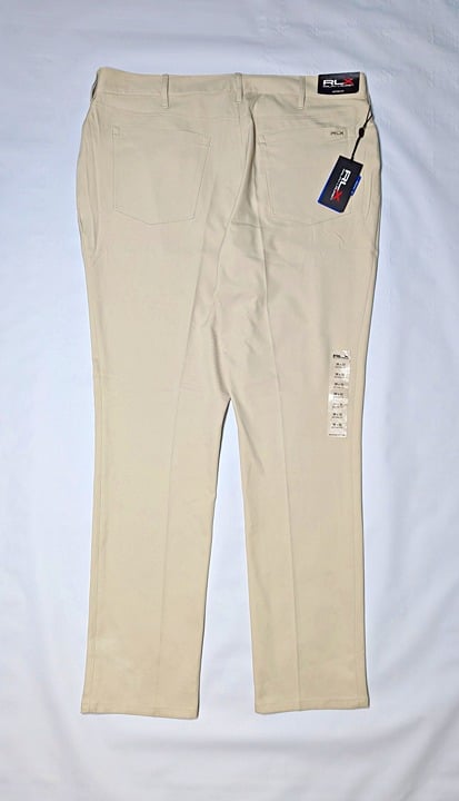 RLX Ralph Lauren Men's Active Fit Performance Twill Pants Basic Sand Size 38x32