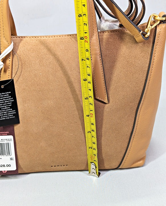 Radley London Kendal Terrace Medium Zip Top Grab Bag Medium Beige (MSRP $328)
