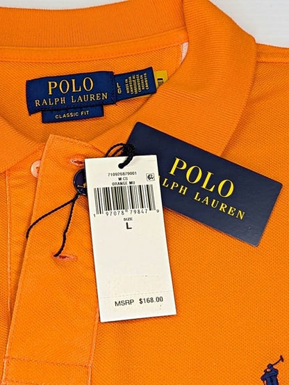 Polo Ralph Lauren Men's Cotton Speedboat Polo Shirt Orange Size L (MSRP $168)