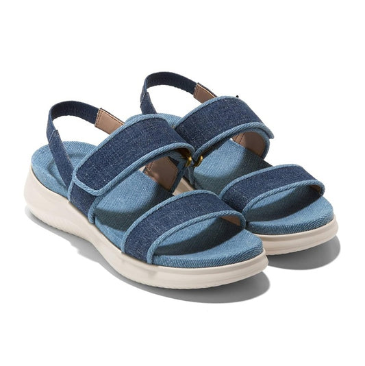 Cole Haan Meritt Women's Zerogrand Denim Platform Sandals Size 7 (MSRP $175)