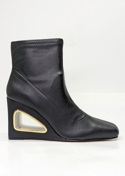 Katy Perry Women's The Hollow Wedge Booties in Black Size 10 (MSRP $149)