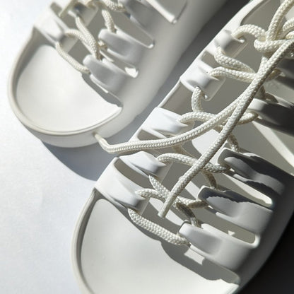 Bottega Veneta Women's White Jelly Lace Up Sandals Size 37 (MSRP $490)