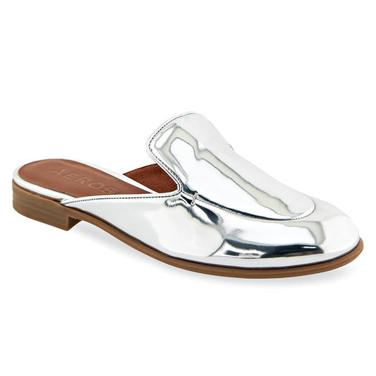 Aerosoles Wilda Women's Smooth Silver Metallic Slip On Shoes Size 8.5 (MSRP $99)
