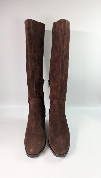 Rag & Bone Women's Hazel Tall Boots Espresso Suede Leather Size 7 (MSRP $650)