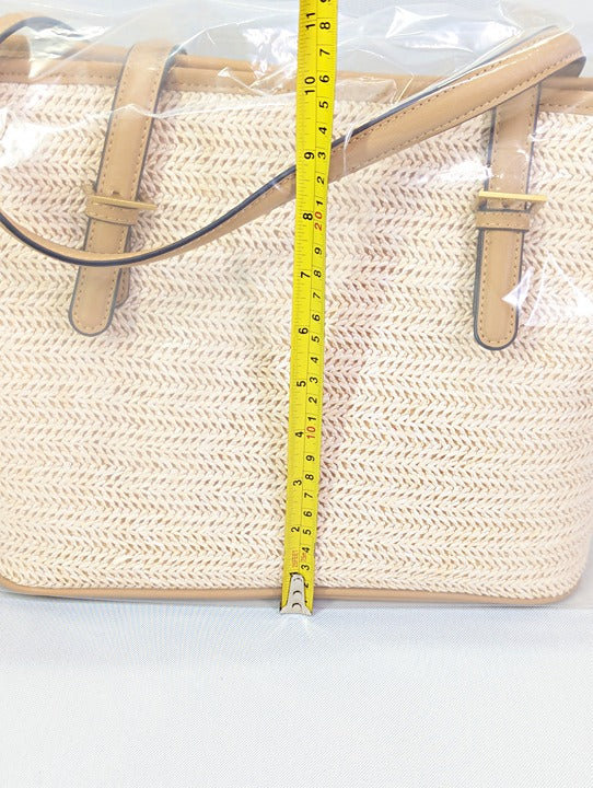 Style & Co Women's Classic Straw Tote in Natural (MSRP $100)