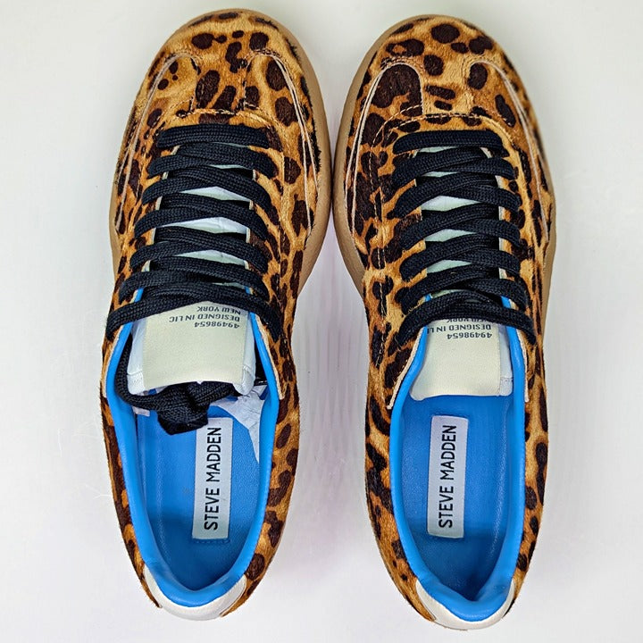 Steve Madden Tux Women's Leopard Calf Hair Sneaker Size 8.5 (MSRP $109)