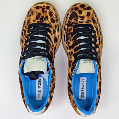 Steve Madden Tux Women's Leopard Calf Hair Sneaker Size 8.5 (MSRP $109)