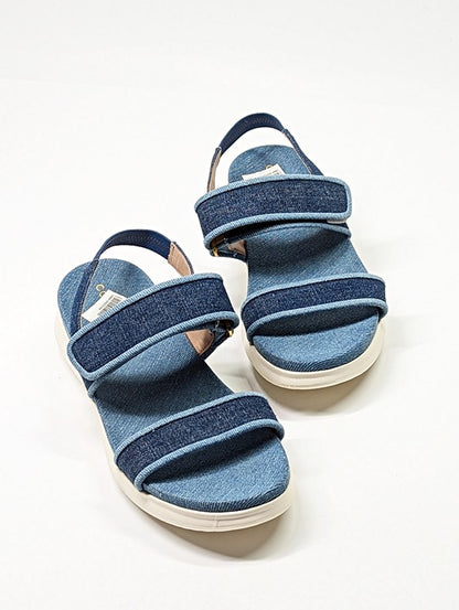 Cole Haan Meritt Women's Zerogrand Denim Platform Sandals Size 8 (MSRP $175)